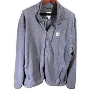 Carhartt Dalton Full‑Zip Fleece Jacket 103832‑036 Shadow Heather Men’s Size XXL